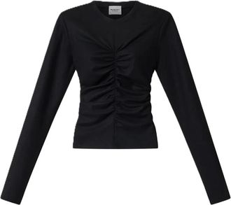Isabel Marant Delesa Long Sleeve Top - Dames - Longsleeves - Zwart - S - Wol - Tops