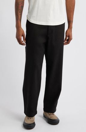 Carhartt Work in Progress Truman Herringbone Relaxed Straight Leg Pants in Chocolate /Black at Nordstrom, Size Medium