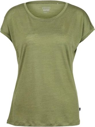 Stoic MerinoChill MMXX. G&ouml;teborg Loose Tee Merinoshirt f&uuml;r Damen | oliv