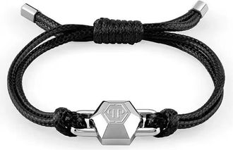 Philipp Plein Jewellery - Heren - Armbanden - Zwart - ONE Size - Katoen - Accessoires