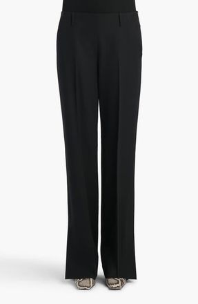 Khaite Grenare Split Hem Virgin Wool Pants in Black at Nordstrom, Size 12