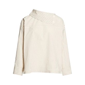 Yves Salomon Dames, Blouses & Shirts, Beige, Maat: XS Katoen