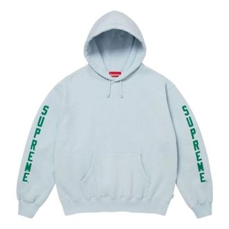 SUPREME FW26 Washed Logo Hooded Sweatshirt Light Blue FW26SW40-BLU