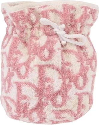 Dior Pre-owned Mini Bags, female, Pink, Size: ONE SIZE Pre-owned Canvas Pouch
