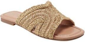 Marc Fisher Narda Raffia Slide Sandal in Gold 710 at Nordstrom Rack, Size 5.5