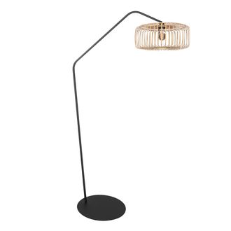 Anne Lighting L&aacute;mpara De Pie - Zigzag - Natural Negro - Metal - - Anne Lighting