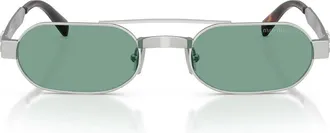 Miu Miu Sunglasses Mub52 S 21 M40 Y Antique Silver/Green Women