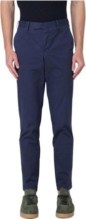 Pantaloni Torino Comfortabele katoenen rechte broek - Heren - Slim Fit Broeken - Blauw - 2XL - Katoen - Broeken