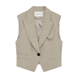Copenhagen Muse Tailor Waistcoat - Dames - Pakken - Groen - Maat: S Leer