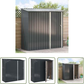 vidaXL vidaXL Casetta da giardino resistente - Casette da giardino Antracite 203 x 85,5 x 200 cm Metallo