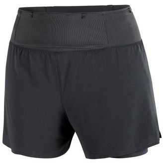 Salomon Sense Aero 2In1 Trail 4 Laufshorts f&uuml;r Damen | schwarz/grau