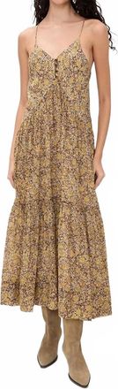 Isabel Marant Sabba Tiered Dress In Khaki