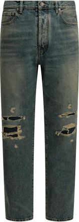 Maison Margiela Jeans a gamba dritta con effetto consumato - - Jeans - Uomo - Blu - L