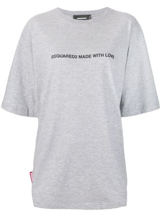 Dsquared2 T-shirt met tekst - Grijs