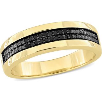 Delmar Mens Black Diamond Band Ring - 0.10ct. at Nordstrom Rack, Size 12