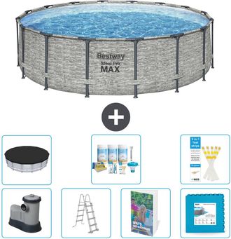 Bestway Piscina Bestway Steel Pro Max Redonda - 488x122 Cm - 8-piezas S536