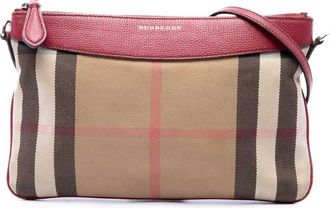 Burberry Pre-owned Burberry House Check Canvas Derby Peyton Crossbody Ladies 15V46UAGLU8F3H7L