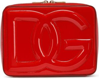 Dolce & Gabbana medium DG Logo camera bag - women - Calf Leather/Calf Leather/Nylon/Rayon - One Size - Red
