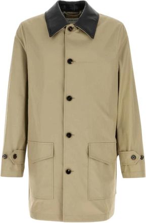 Burberry Meadowbank Overcoat - Heren - Mantel - Beige - L - Katoen - Jassen