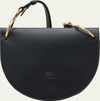 IL BISONTE Consuelo Brushed Leather Flap Shoulder Bag