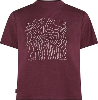 Icebreaker Merino 150 Tech Lite S/S Crop Tee Merinoshirt f&uuml;r Damen | rot