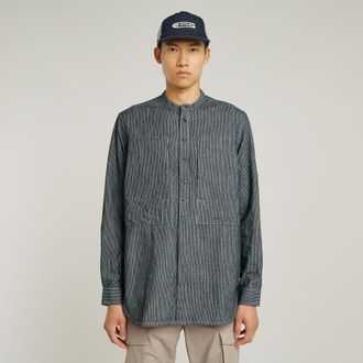 G-Star Stand Collar Rollup Relaxed Shirt - Donkerblauw - Heren