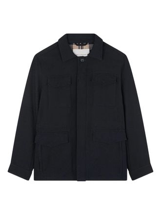 Paul & Shark multi-pocket field jacket - men - Virgin Wool/Cotton/Polyester/Viscose - M - Blue