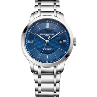 Baume & Mercier Classima Bracelet Watch, 40mm in Blue at Nordstrom