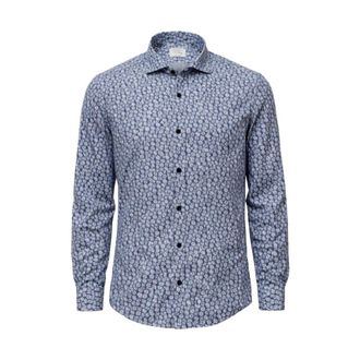 Mazzarelli Casual Shirts, male, Blue, Size: 3XL Freetime Active Long Sleeve Shirt