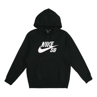 Nike SB Skateboard ICON Skate Hooded Fleece Men Black AJ9734-010