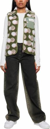 By Samii Ryan JACQUARD faux shearling VEST in Green at Nordstrom, Size X-Large