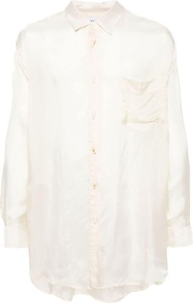 Magliano long-sleeves satin shirt - men - Cupro - M - Neutrals