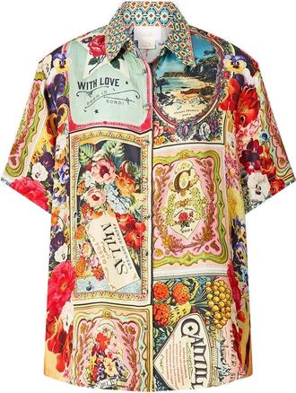 Camilla Camicia con stampa - Giallo
