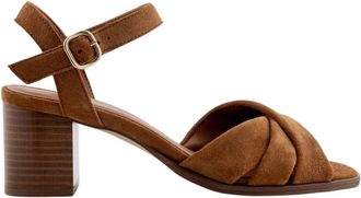 Maison Toufet Antonella Sandal - Dames - Sandalen met hakken - Bruin - 38 EU - Leer - Schoenen