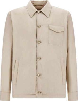 Herno Jassen, Heren, Beige, L, Lichte Jassen