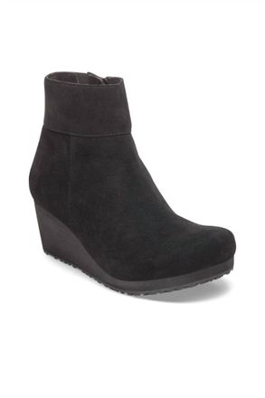 Birkenstock Womens Ebba Narrow Ankle Boots In Black Suede