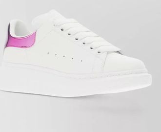 Alexander McQueen leather sneakers oleographic pvc heel