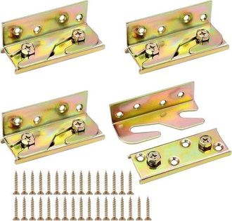 No Brand Conector De Cama - Herrajes Para Colgar - 4 Piezas - Alta Resistencia