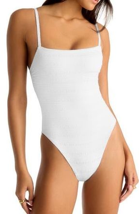 Vitamin A Jenna One-Piece Swimsuit in White at Nordstrom Rack, Size X-Small