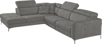 Egoitaliano Ecksofa »Matt, hoher Sitzkomfort und aufwendige Detailverarbeitung, L-Form« mit Ottomane, inkl. verstellbarer Kopfteile zum Relaxen