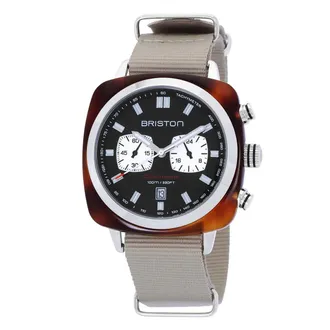 Briston Clubmaster Sport Chronograph GMT Quartz Black Dial Mens Watch 17142.SA.TS.1.NK