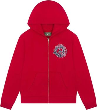 Denim Tears Denim University Zip Hoodie Red SS25TZH10391882