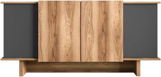 Hanah Home Modern Console Table With Wall-Mount Option