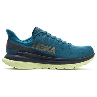 Hoka One One Hoka Mach 4 Textile Synthetic Mens Lace Up Trainers - Blue Coral Black - Size:UK 10.5
