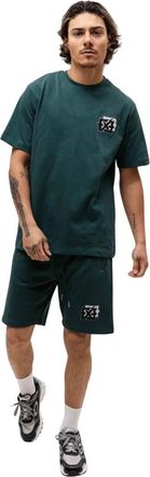 XPLCT Studios Layer Short Set - Heren - Trainingspakken - Groen - M - Katoen - Fitness