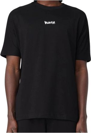 Disclaimer Urban Jersey T-shirt met Positieve Berichten - Heren - T-shirts - Zwart - XL - Katoen - Tops