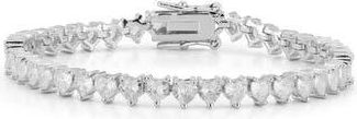 Glaze Jewelry Heart Tennis Bracelet in Silver at Nordstrom Rack