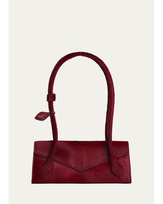 Alaia Le Teckel Small Calf Hair Flap Shoulder Bag