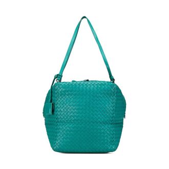Bottega Veneta Pre-owned Nappa Intrecciato Cube Shoulder Bag - Pre-owned - Mujer - Azul - ONE SIZE