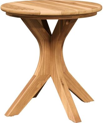 vidaXL Mesa Lateral Marr&oacute;n 40 X 40 X 41 Cm Madera De Teca Maciza Vidaxl